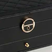 Шкатулка для украшений Netsai, 2 яруса, 17&times;23&times;10 см, чёрная