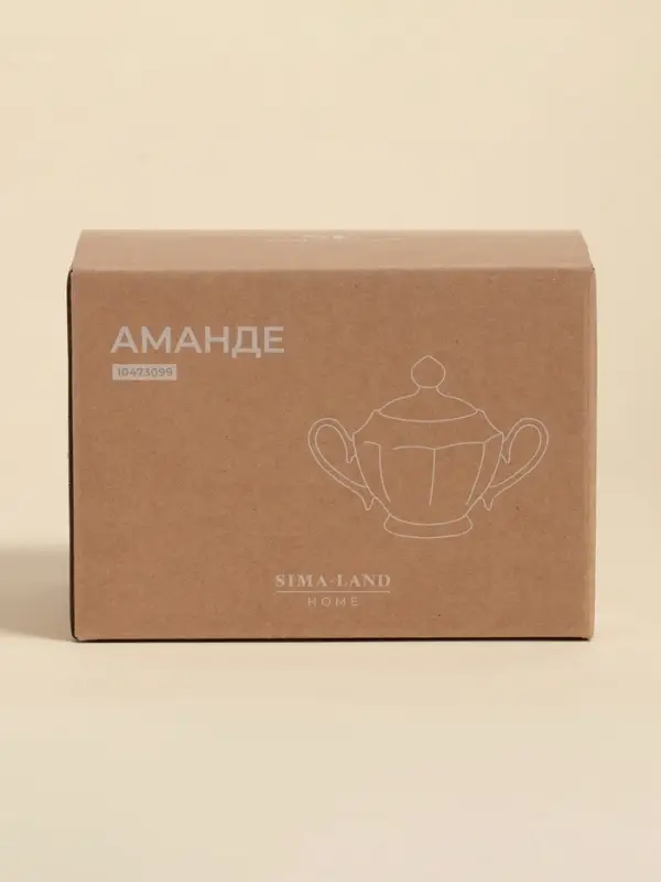 Сахарница SL Home &laquo;Аманде&raquo;, 350 мл, 17&times;11&times;12 см, фарфор, белая