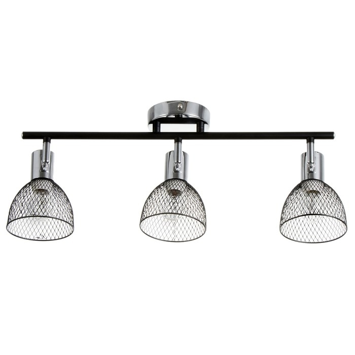 Светильник Светильник "Мэдока" 3х60Вт Е14 черный/хром 57х10х19,5см