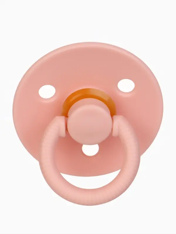 Соски-пустышки, от 0 мес., латекс, классические, в контейнере, набор из 2 шт., персиковый/айвори, M&B