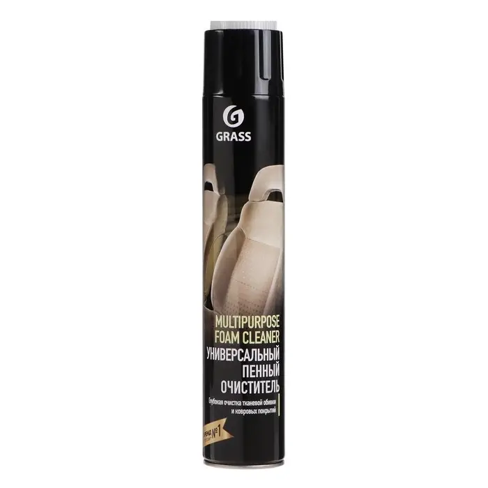 Очиститель салона Grass Multipurpose Foam Cleaner, пенный, 750 мл, аэрозоль, с щеткой Очиститель салона Grass Multipurpose Foam Cleaner, пенный, 750 мл, аэрозоль, с щеткой