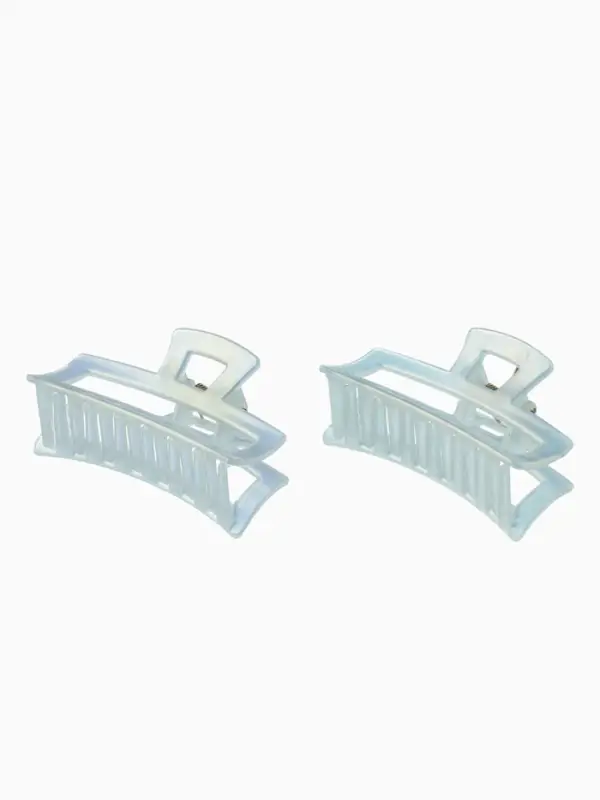 Крабик для волос &laquo;Жемчужный&raquo;, прямой, 7 см, белый