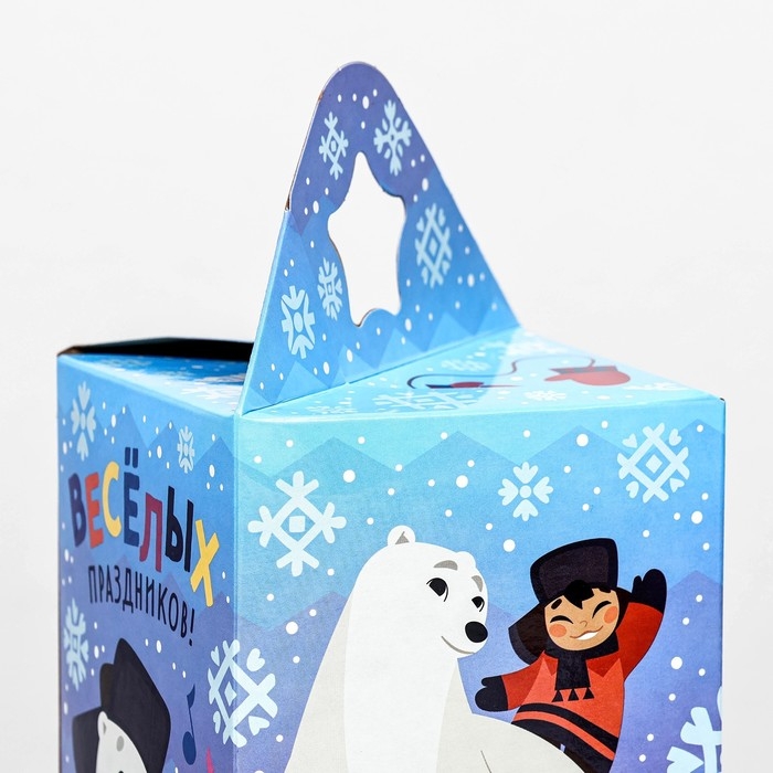 Новый год. Коробка подарочная складная Новый год. Коробка подарочная складная "Умка" 11 х 11 х 17,2 см.