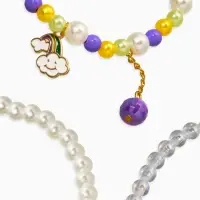 Браслет детский «Выбражулька», 3 шт. набор, радуга с подвеской, жемчуг, цветной Браслет детский «Выбражулька», 3 шт. набор, радуга с подвеской, жемчуг, цветной