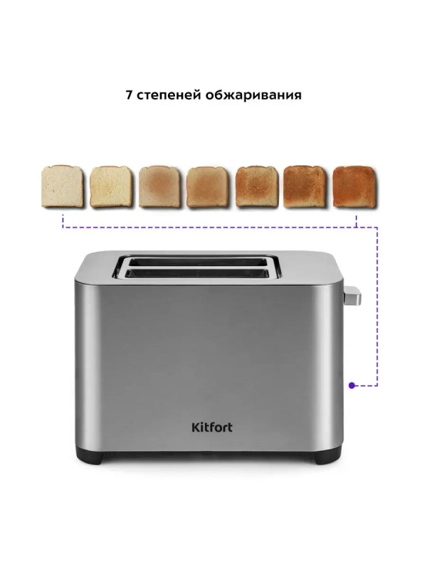 Тостер для хлеба техника для кухни КТ-2048 - 2 слота Тостер для хлеба техника для кухни КТ-2048 - 2 слота