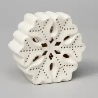 Светодиодная фигура &laquo;Снежинка большая&raquo;, 11&times;5&times;11 см, 1 LED, керамика, от батареек LR44&times;3, тёплый белый свет