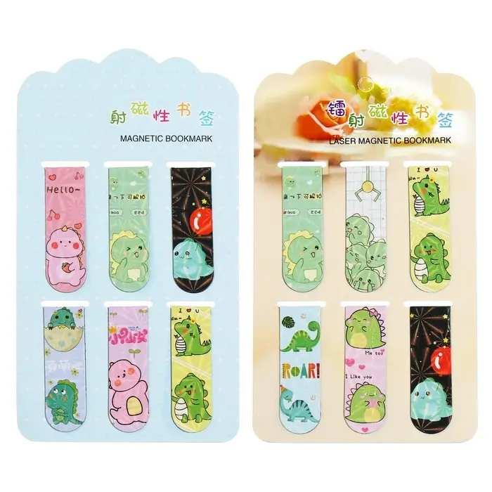 Набор магнитных закладок для книг Calligrata 6 штук, Набор магнитных закладок для книг Calligrata 6 штук, "Дракончики", МИКС