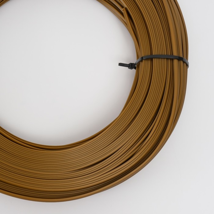 Ротанг искусственный гладкий 7 мм 100 м полутрубка (бронза металлик) Ротанг искусственный гладкий 7 мм 100 м полутрубка (бронза металлик)