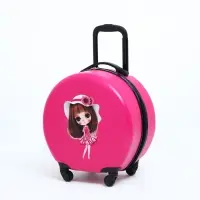 Чемодан детский 33 л (S), отдел на молнии, фуксия