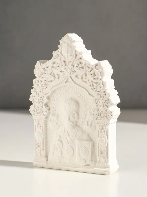 Икона с подвесом Икона с подвесом "Николай Чудотворец", размер 12х8х2 см,гипс