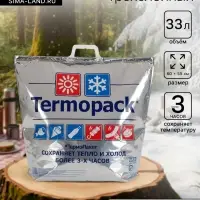 Термопакет трёхслойный, металлизированный, 60&times;55 см, для еды, холодных и горячих продуктов