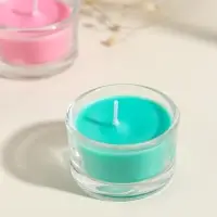 Набор свечей ароматических в стекле, 6 шт. ароматы: роза, свежесть, жасмин, лаванда, 19&times;13&times;3.3 см