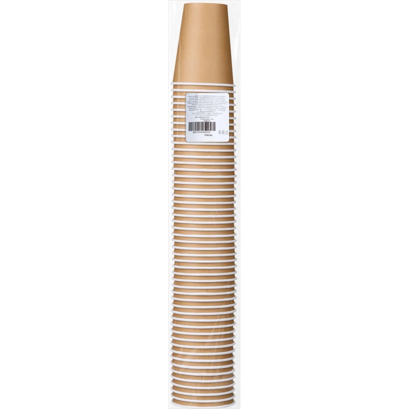 Стакан одноразовый бум 1-сл. d-90мм 300мл Крафт 50шт/уп (SP12)