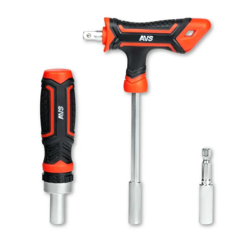 Отвертка реверсивная с насадками (28 предметов) AVS ORS28