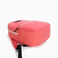 Рюкзак молодёжный на молнии, с карманом, однотонный, размер 29&times;12&times;39 см, розовый