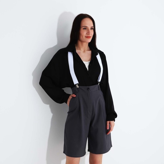 Подтяжки взрослые, ширина 3.5 см, цвет белый Подтяжки взрослые, ширина 3.5 см, цвет белый