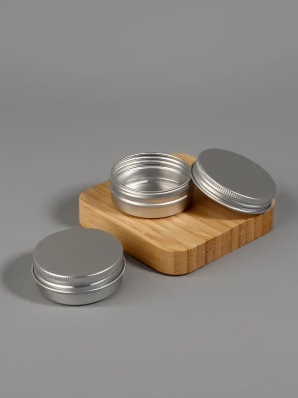 Баночка для хранения, 20 мл, фасовка - 2 шт., серебристая Баночка для хранения, 20 мл, фасовка - 2 шт., серебристая