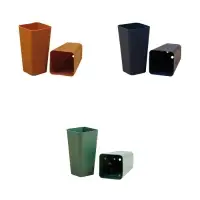 Горшок для рассады, 600 мл, 8&times;8&times;15 см, пластик, МИКС, Greengo