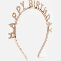 Ободок "Happy birtday" розовое золото