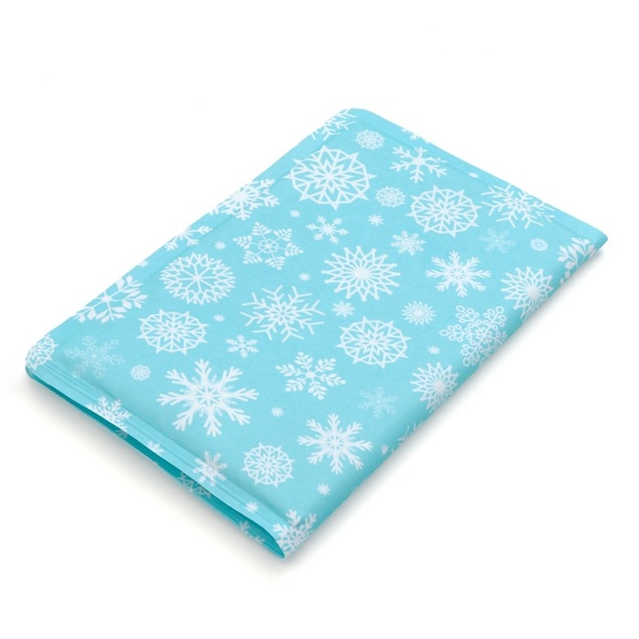 Коврик охлаждающий (гель), 40 х 30 см, снежинки Коврик охлаждающий (гель), 40 х 30 см, снежинки