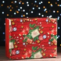 Складная коробка «С новым годом!», 31.2×25.6×16.1 см Складная коробка «С новым годом!», 31.2×25.6×16.1 см