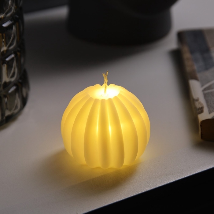 Светодиодная фигура «Свеча шарики» 6х6 см, батарейки АG13х3 (в комплекте), свечение теплое белое Светодиодная фигура «Свеча шарики» 6х6 см, батарейки АG13х3 (в комплекте), свечение теплое белое