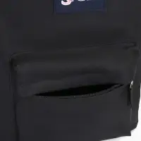 Рюкзак школьный на молнии, с карманом, однотонный, размер 30&times;14&times;41 см, чёрный