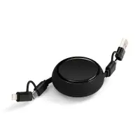 Складной кабель с переходниками pocketCoil, черный
