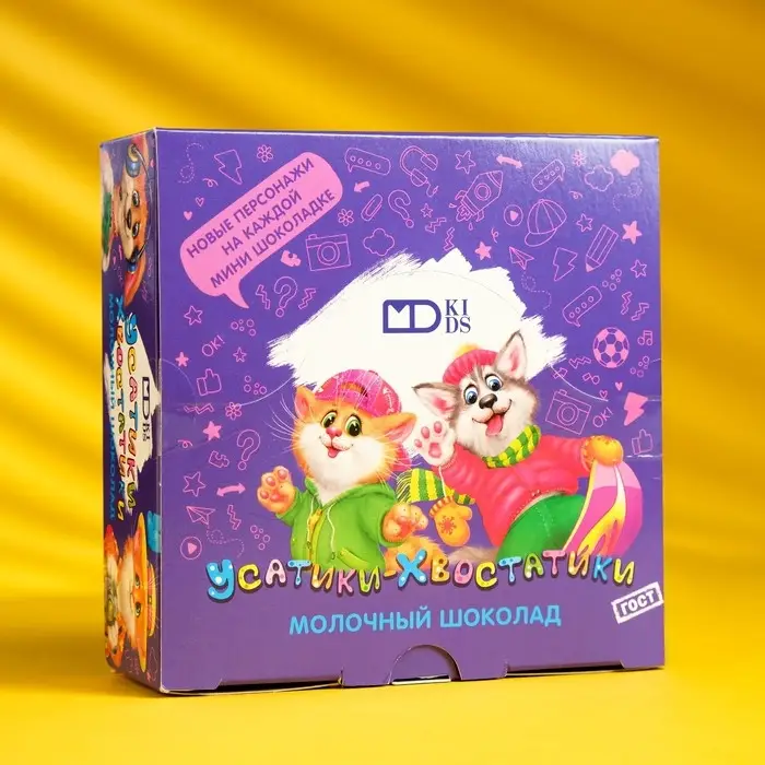 Шоколад молочный «Усатики-Хвостатики», 12 г Шоколад молочный «Усатики-Хвостатики», 12 г