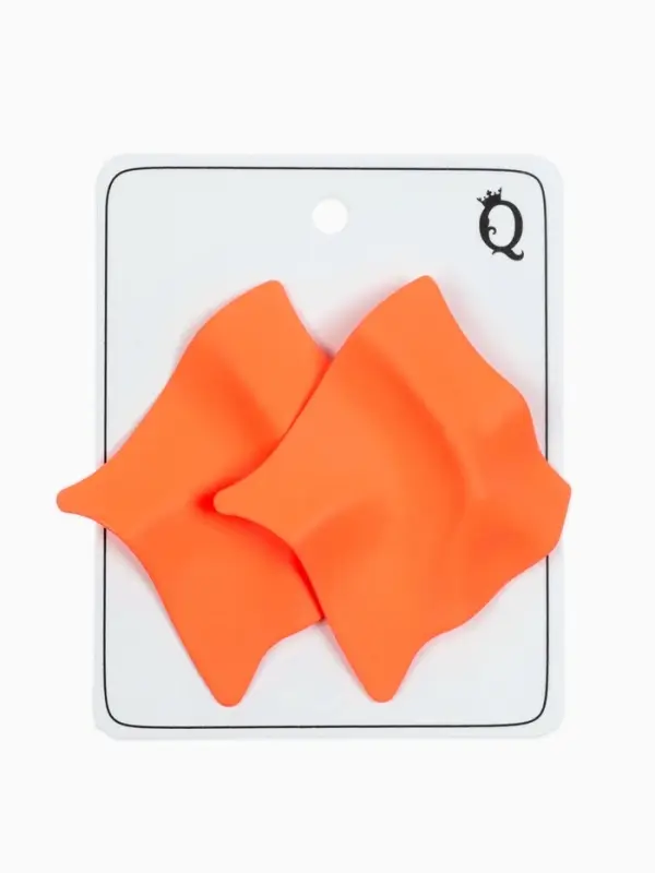 Серьги металл &laquo;Яркость&raquo;, ромб, оранжевые