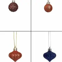 Ёлочные игрушки набор 54 (&plusmn;2) шт. &laquo;Сюрприз&raquo;, шар d=6, 3 см, шишка/звезда 6 см