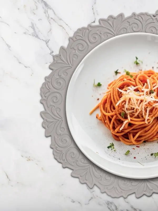 Набор салфеток сервировочных на стол Доляна, 2 шт., 38&times;38 см, серый