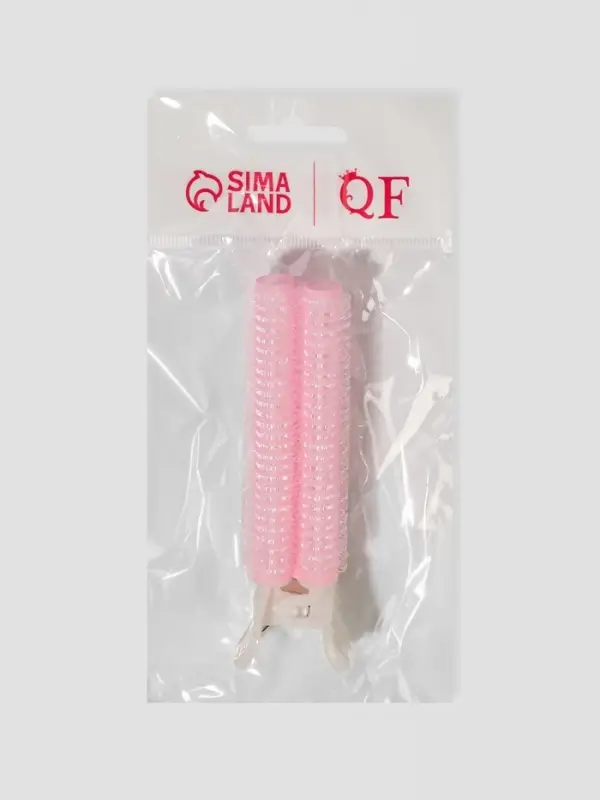 Бигуди для прикорневого объема, с зажимом, 2&times;1 см, 10.7 см, розовое