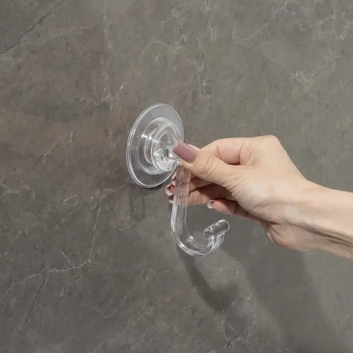 Держатель - крючок самоклеящийся Доляна Elemental, 11&times;6.5&times;6.5 см, прозрачный