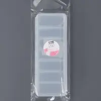 Органайзер для хранения мелочей, 7 ячеек, 15.5&times;6.2&times;3 см, прозрачный