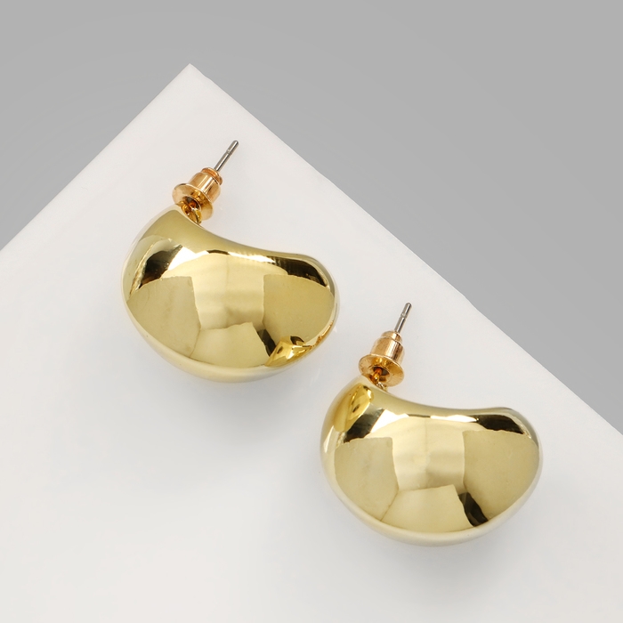 Серьги пластик «Круг» цикл, цвет золото Серьги пластик «Круг» цикл, цвет золото