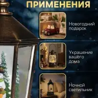Светодиодная фигура &laquo;Снеговик&raquo; 14&times;22&times;14 см, пластик, от батареек ААх3, свечение тёплое белое