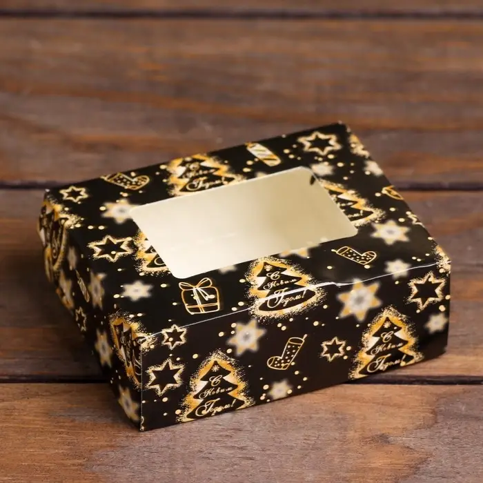 Коробка подарочная новогодняя складная «Настроение», 10×8×3.5 см Коробка подарочная новогодняя складная «Настроение», 10×8×3.5 см