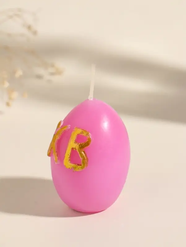 Свеча пасхальная "Яйцо ХВ" 45х45х62 мм МИКС