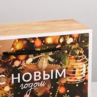 Пакет-коробка &laquo;С Новым годом&raquo;, 23 х 18 х 11 см