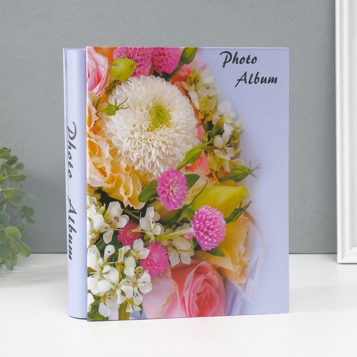 Фотоальбом на 200 фото 10х15 см Фотоальбом на 200 фото 10х15 см "Весенний букет" МИКС 5,5х20,5х26,5 см
