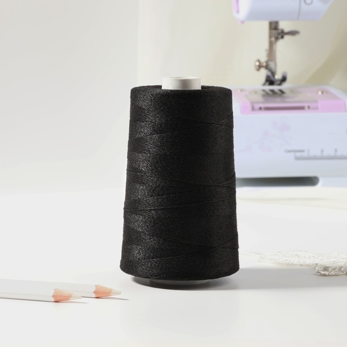 Нитки 170ЛТ, 1000 м, цвет чёрный №6818 Нитки 170ЛТ, 1000 м, цвет чёрный №6818