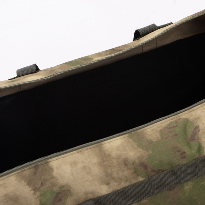 Сумка дорожная на молнии, 3 наружных кармана, длинный ремень, цвет камуфляж/хаки Сумка дорожная на молнии, 3 наружных кармана, длинный ремень, цвет камуфляж/хаки