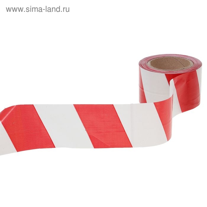 Лента оградительная 100 м, красно-белая, ширина 7,5 см, толщина 50мкм Лента оградительная 100 м, красно-белая, ширина 7,5 см, толщина 50мкм