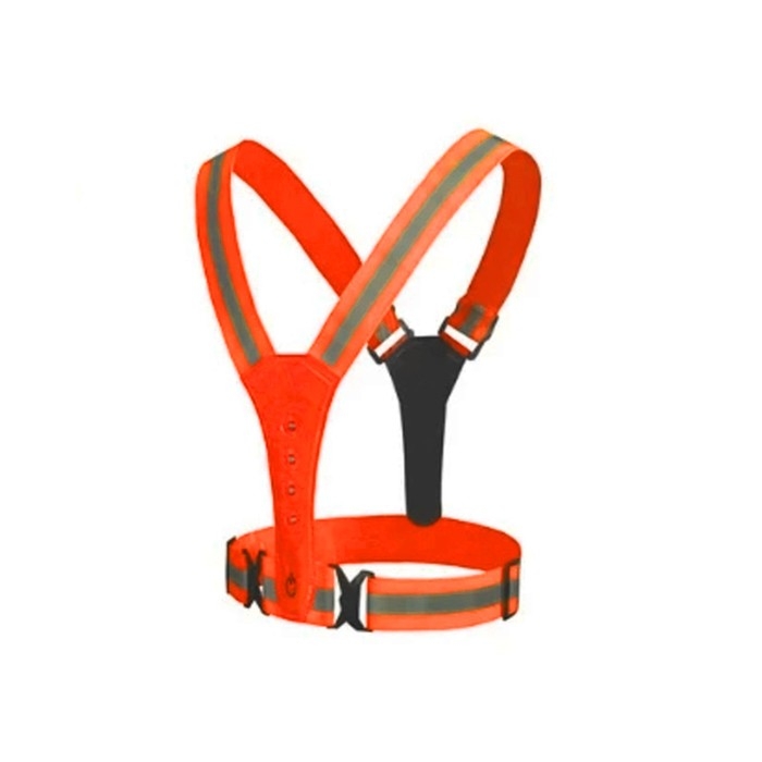 Жилет сигнальный, светоотражающий с регулируемым размером, оранжевый, LED сигнал, 4 режима Жилет сигнальный, светоотражающий с регулируемым размером, оранжевый, LED сигнал, 4 режима