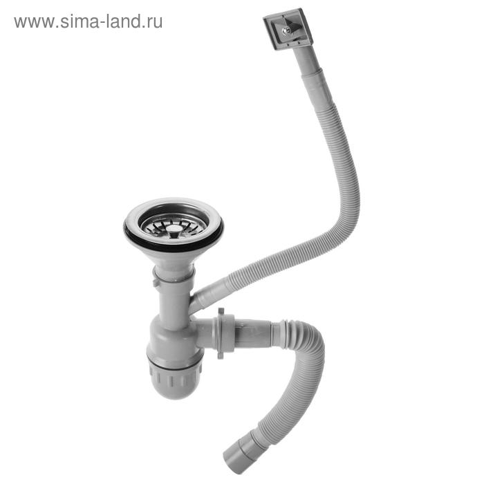 Мойка кухонная MIXLINE 532307, врезная, толщина 0.8 мм, 51х51х17 см, вып. 3 1/2 Мойка кухонная MIXLINE 532307, врезная, толщина 0.8 мм, 51х51х17 см, вып. 3 1/2", с сифоном