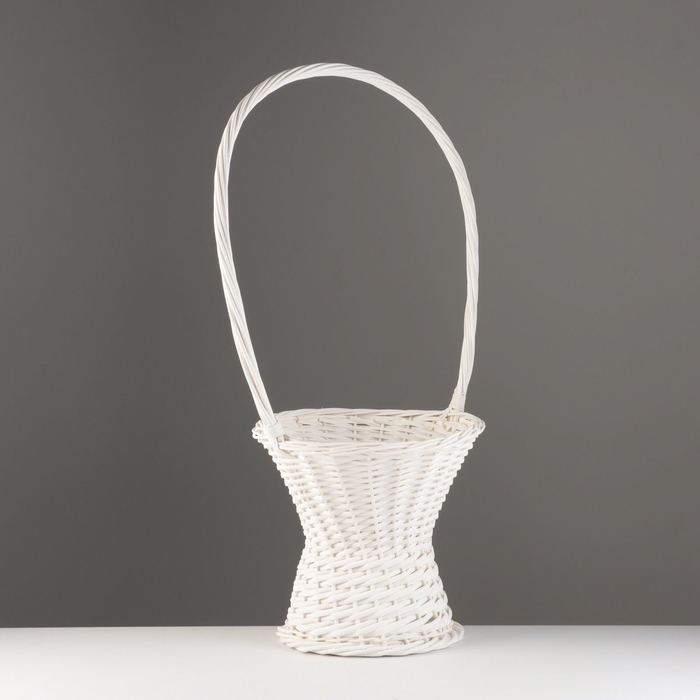 Корзина плетеная, 30х30х27х70 см, белый, ива Корзина плетеная, 30х30х27х70 см, белый, ива