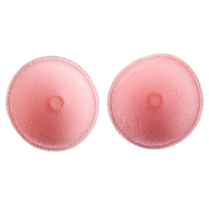 Вкладыши для груди, многоразовые, набор 4 шт., цвет розовый, M&B Вкладыши для груди, многоразовые, набор 4 шт., цвет розовый, M&B