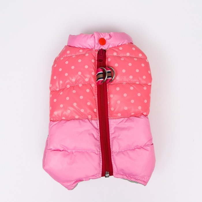 Комбинезон для собак Комбинезон для собак "Горошек", размер 14 (ДС 27, ОГ 38, ОШ 30 см), розовый