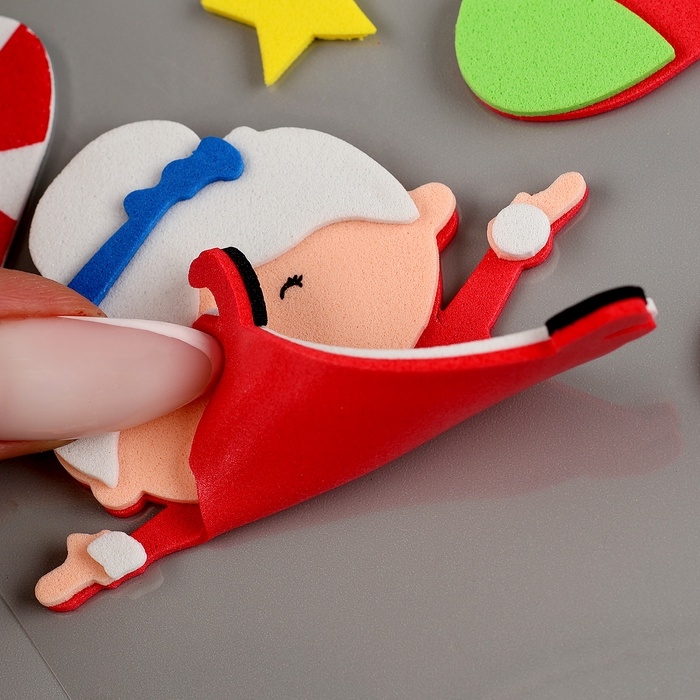 Набор наклеек из EVA  Набор наклеек из EVA "Новый год", 8 шт